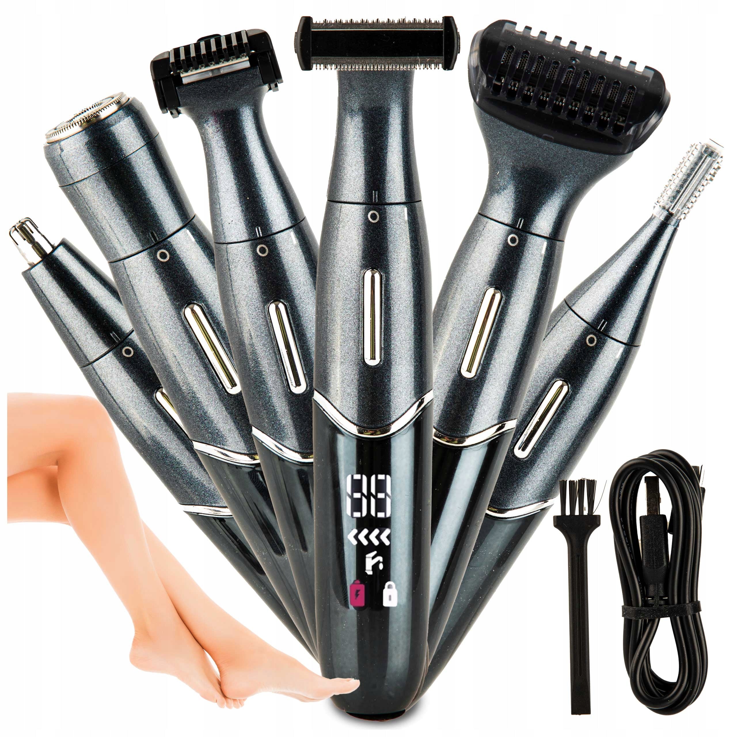 SHAVING SET EPILATOR BODY FACE TRIMMER WOMEN'S SHAVER 6IN1
