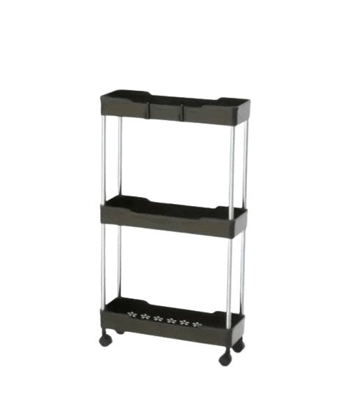 SHEIN BLACK KITCHEN TROLLEY S07__12X37X65CM