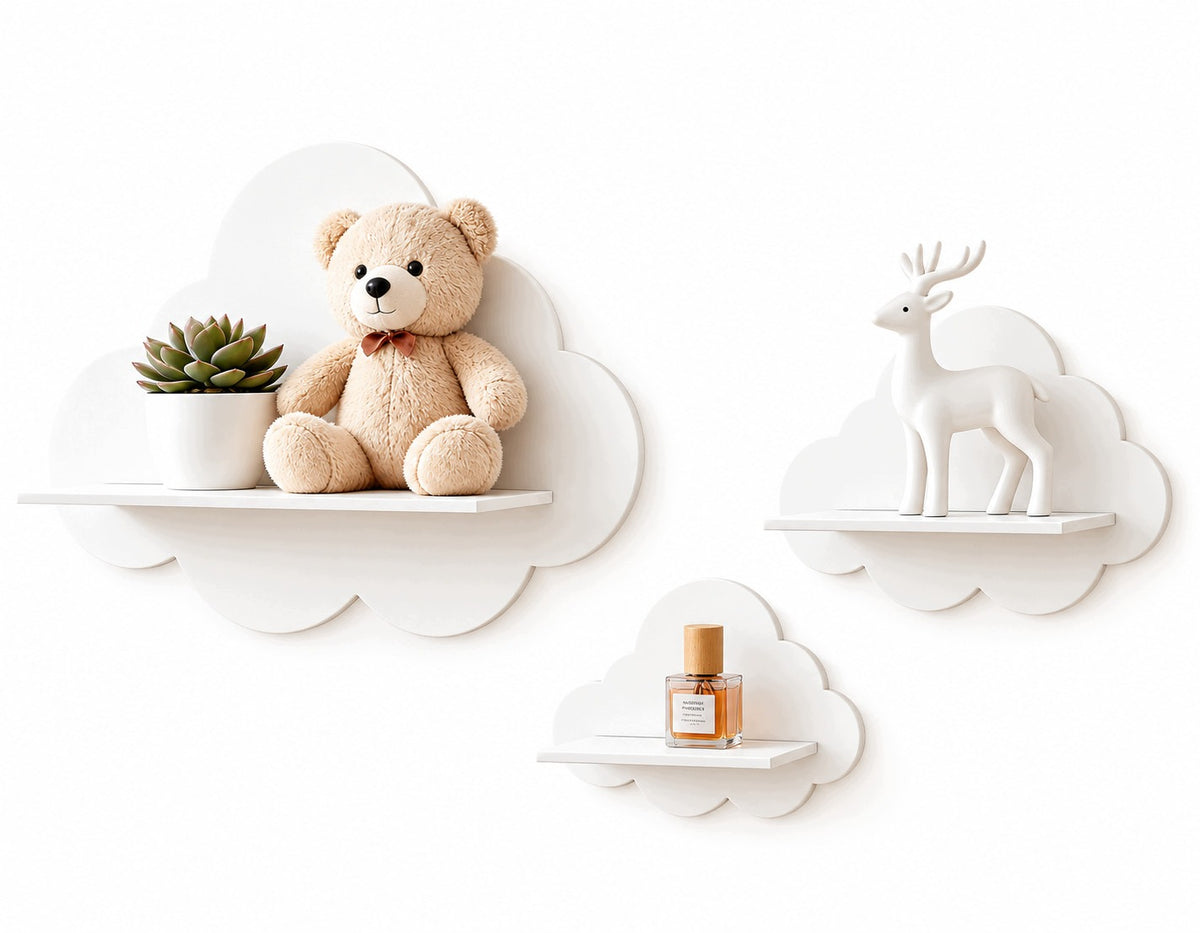 SHEIN CLOUD WALL SHELVES 3-PACK S07__28X10X28