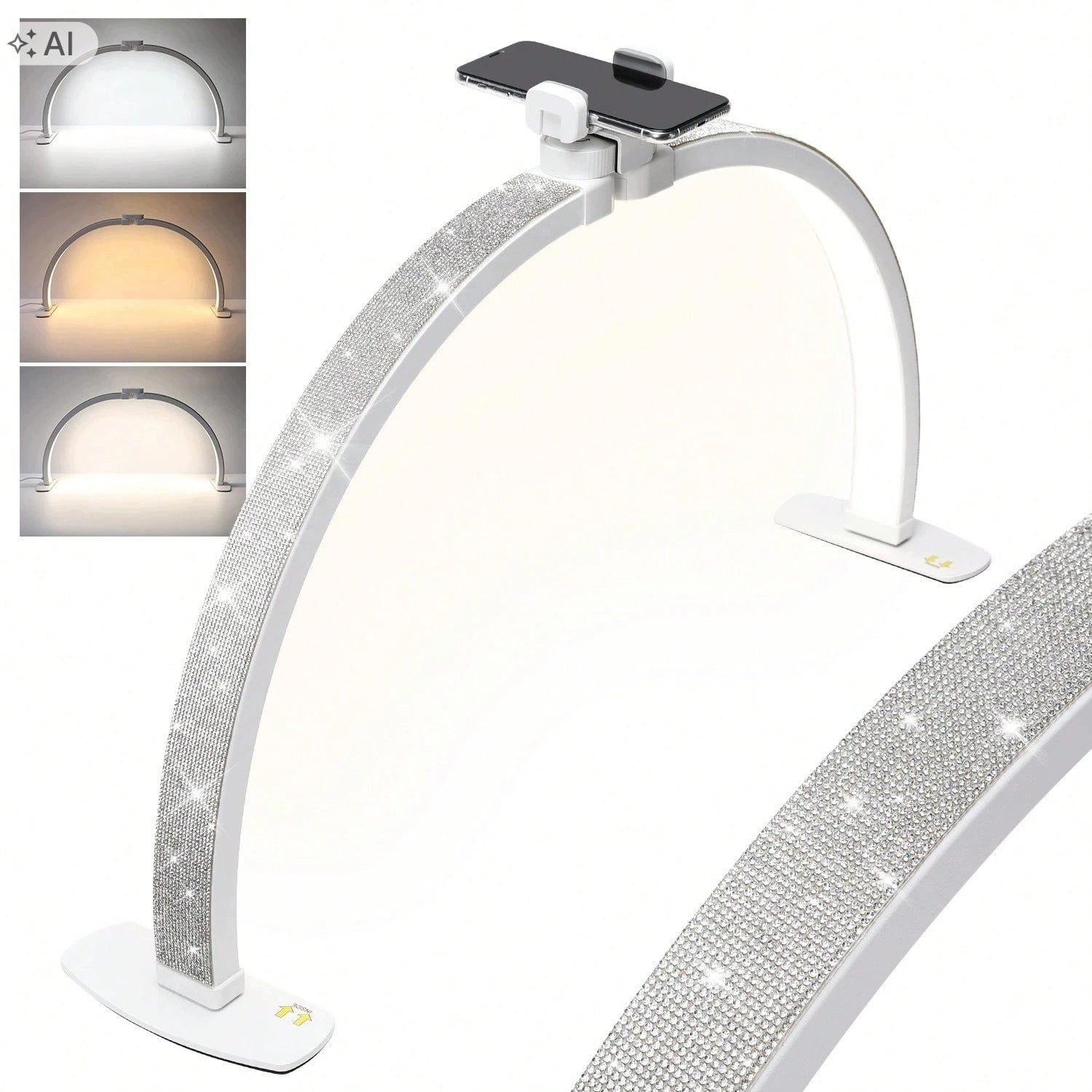 SHEIN CRESCENT SHAPED NAIL LAMP SILVER 1ŁA Brand Shein