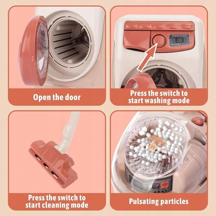 SHEIN TOY SET WASHING MACHINE VACUUM CLEANER S07 Brand Shein
