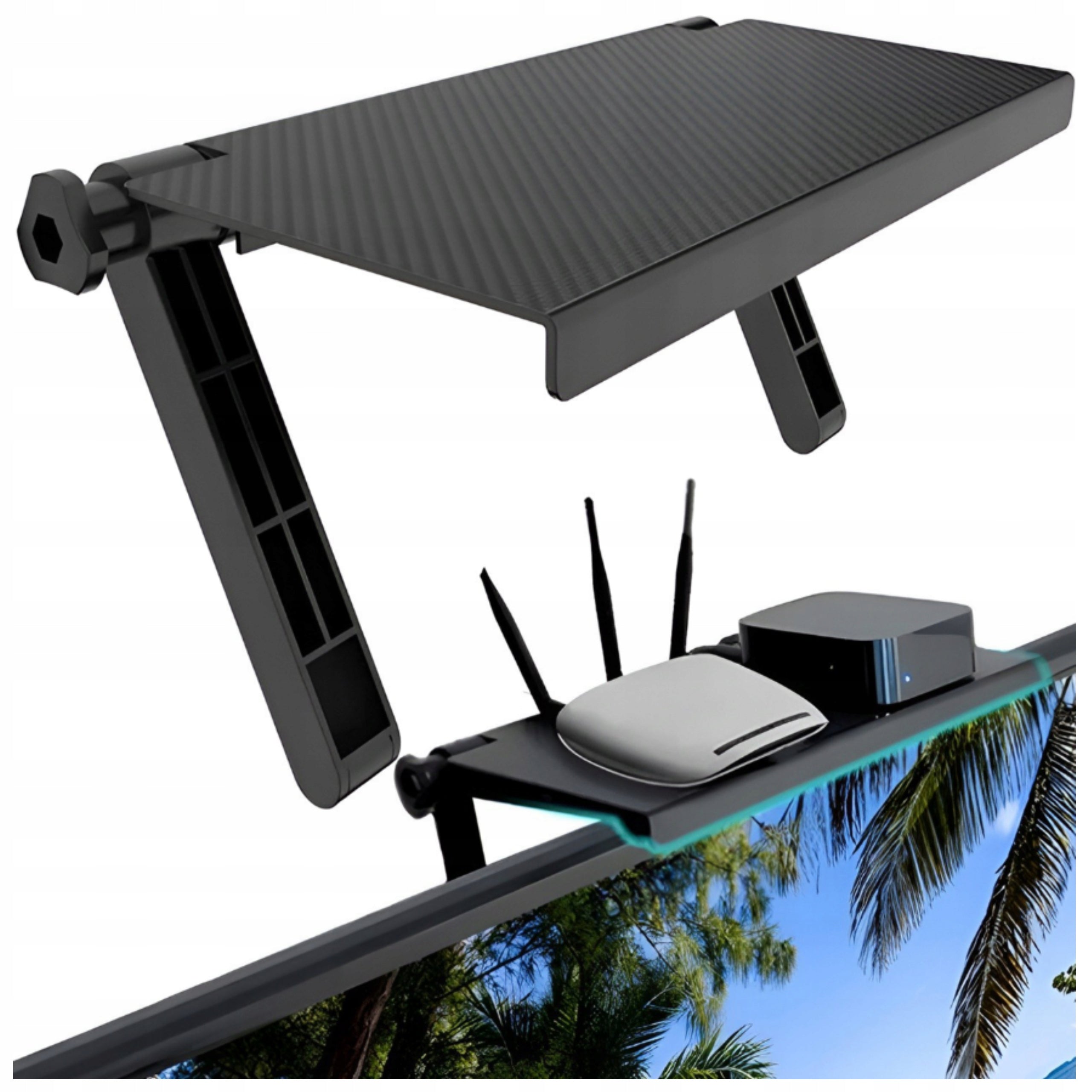 SHELF APPLIED TO THE TV MONITOR DVBT DECODER HOLDER
