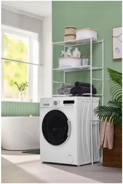 SHELF BOOKCASE OVER WASHING MACHINE BATHROOM DRYER WHITE METAL 162x66x30 Packaging status original