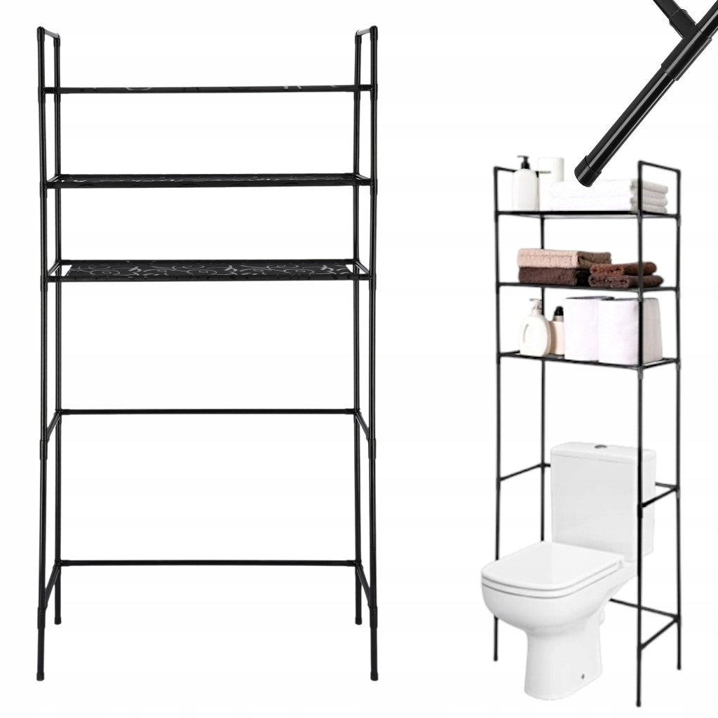 SHELF OVER TOILET BATHROOM RACK ORGANIZER TOILET METAL 3 LEVELS