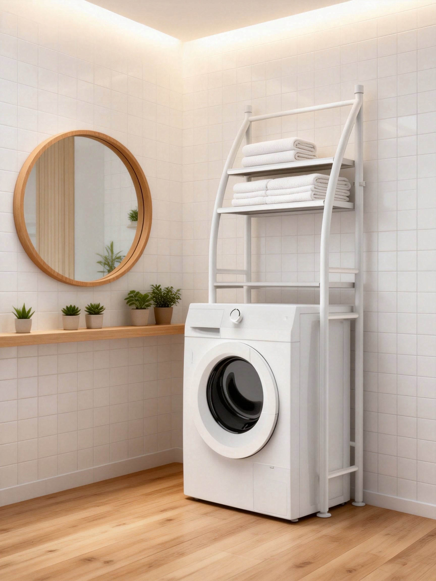 SHELF OVER WASHING MACHINE RACK FOR BATHROOM LAUNDRY ROOM BATHROOM CABINET