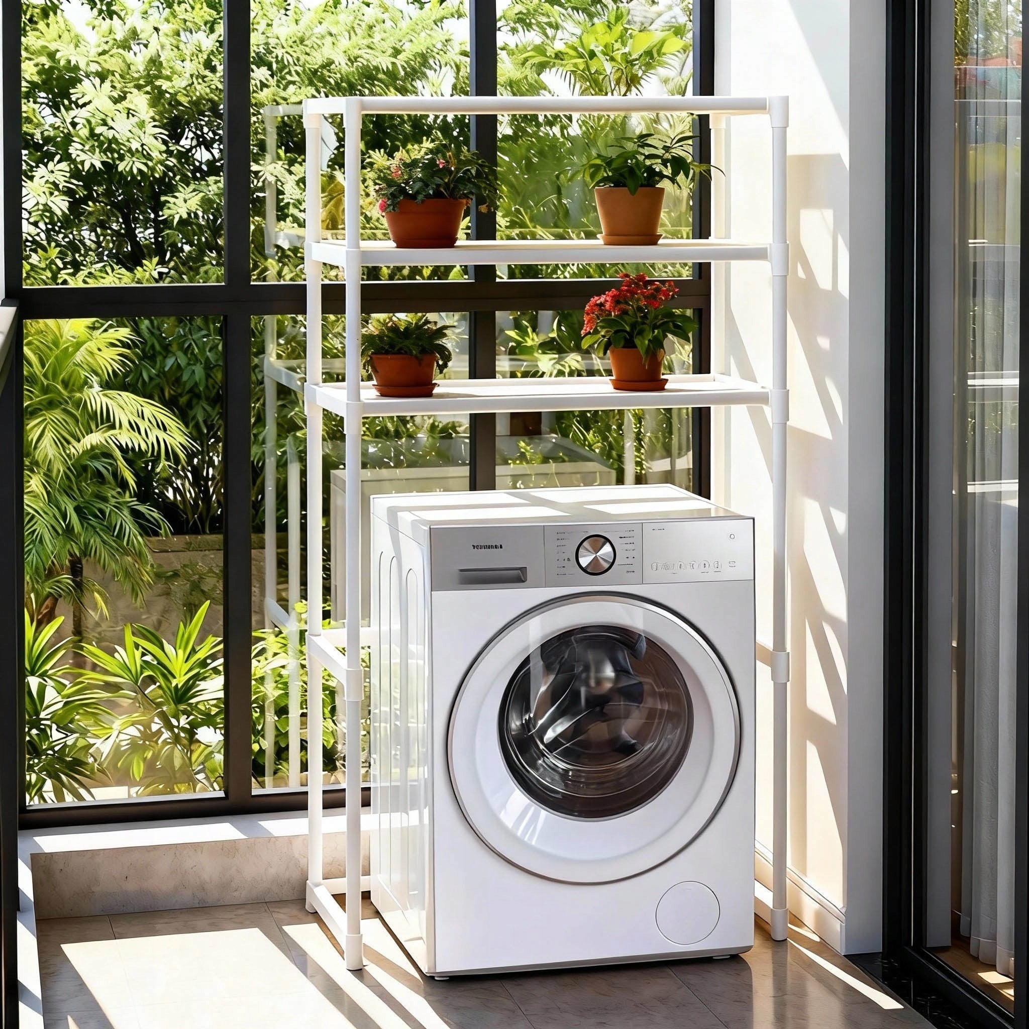 SHELF OVER WASHING MACHINE RACK FOR BATHROOM LAUNDRY ROOM WHITE Manufacturer code 287194