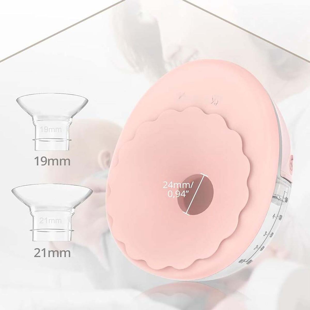 SHELL BREAST PUMP ELECTRIC WIRELESS HANDS FREE 4 MODES 160ML QUIET Medical device no