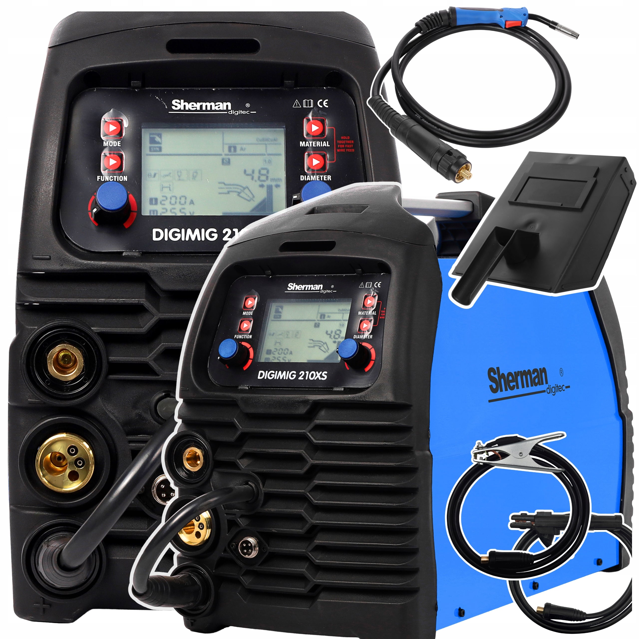 SHERMAN DIGIMIG 210XS WELDER - Semi-automatic MIG/MAG, MMA, TIG Lift Synergy