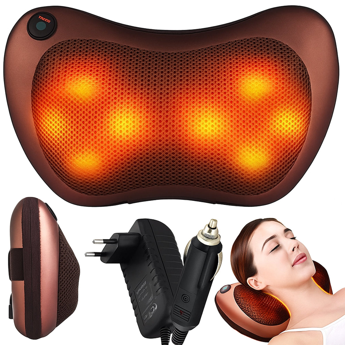 SHIATSU MASSAGE PILLOW FOR BACK NECK MASSAGER