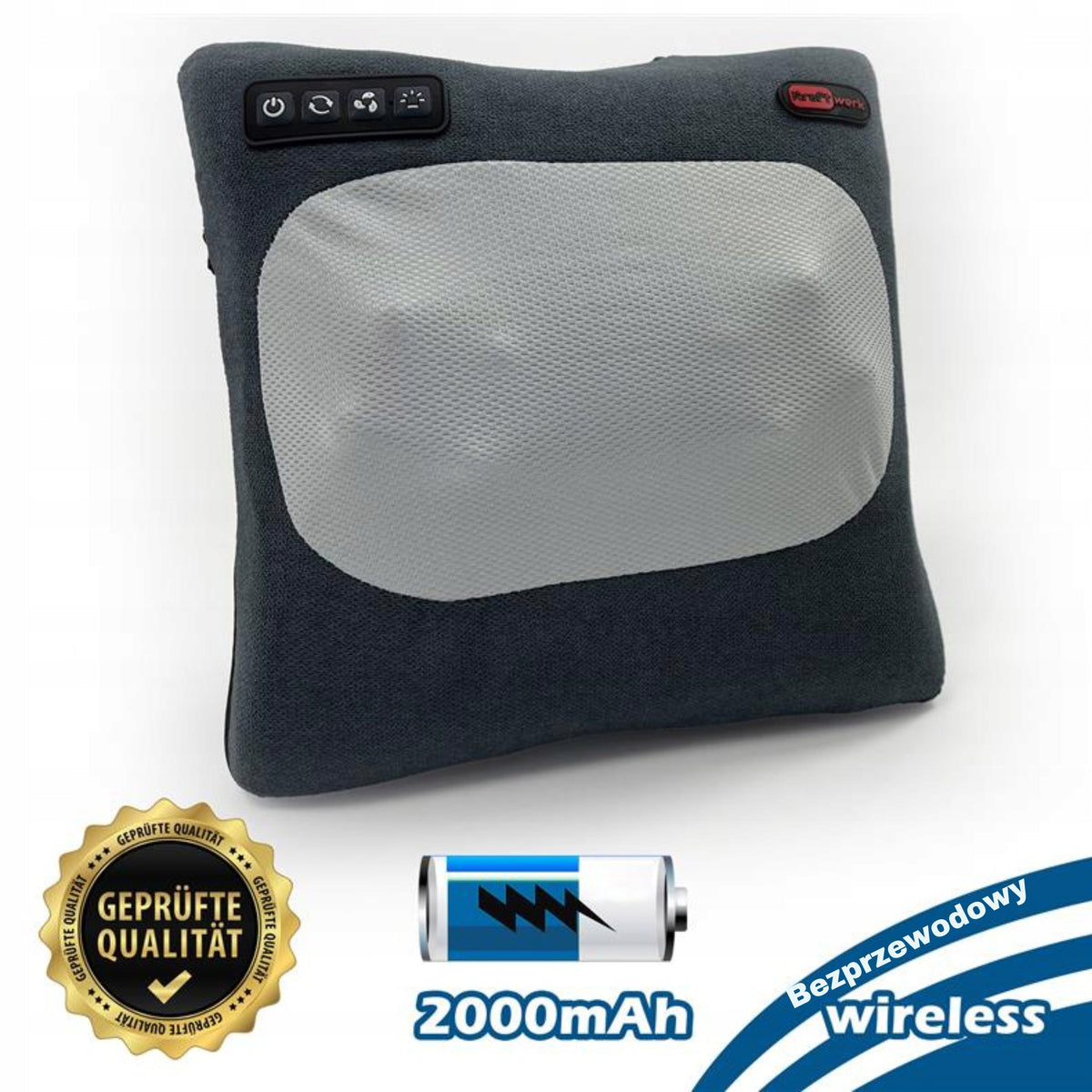 SHIATSU Massage Pillow Heating Wireless Neck Massager Packaging status original