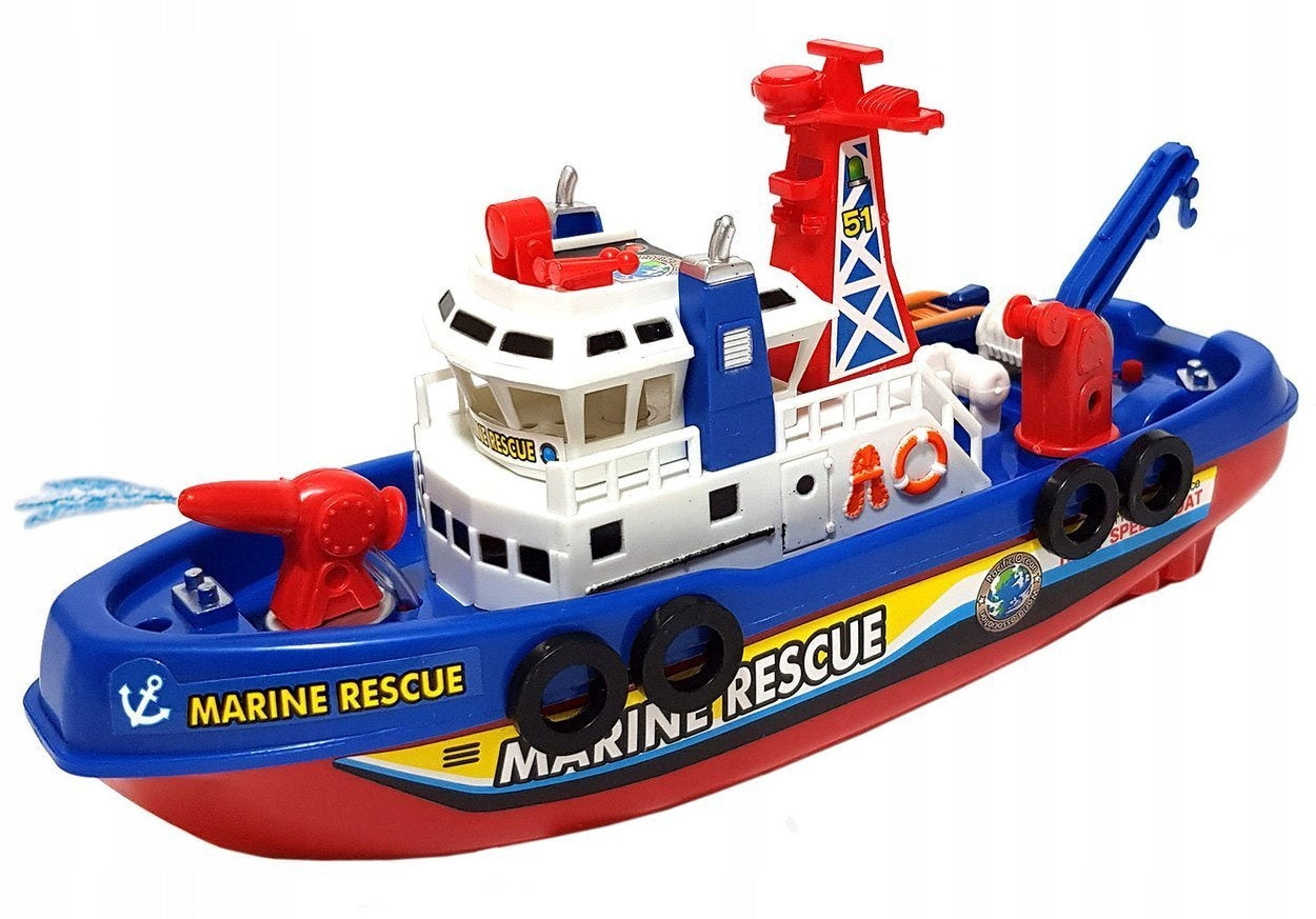 SHIP BATTERY OPERATED BOAT DOG WATER SWIMMING TUG Kid's age 3+ years