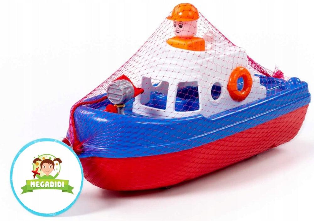 SHIP with MAN for water, bath, beach SWIMS AND RIDES TRACTOR Packaging status original