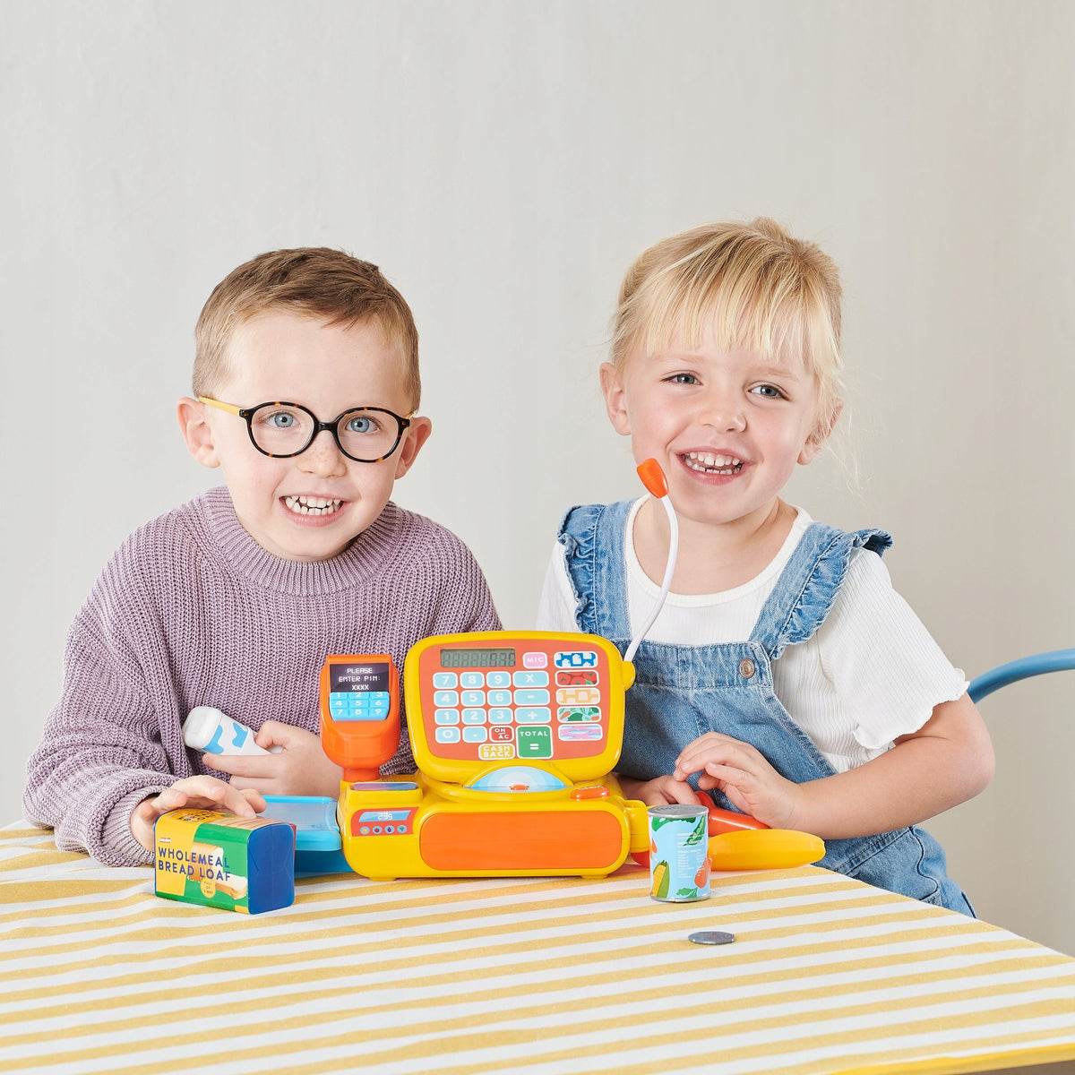 SHOP CASH REGISTER FOR CHILDREN WITH ACCESSORIES Packaging status original