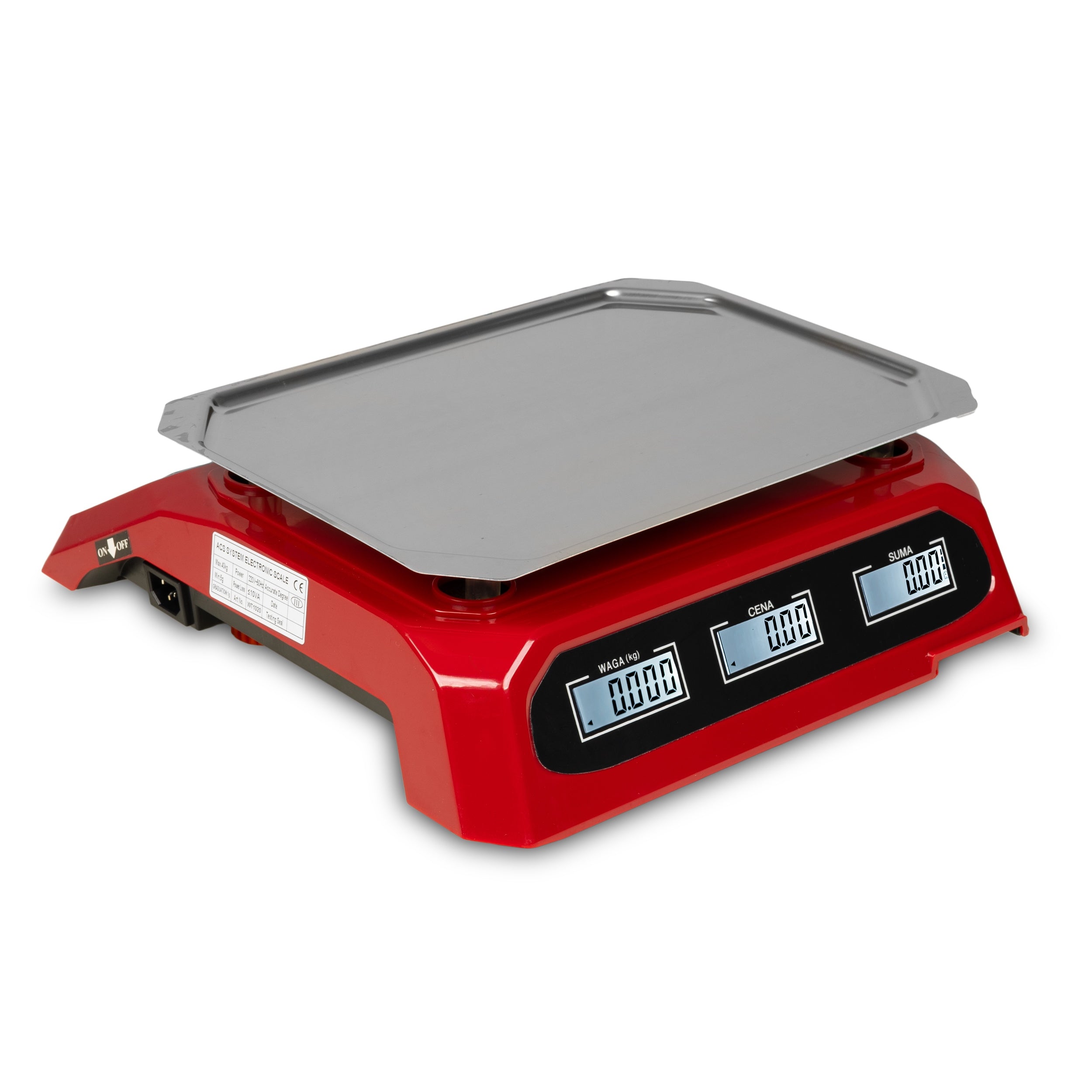 SHOP SCALE 40KG/1g ELECTRONIC KITCHEN CATERING STORAGE Additional information auto-off option tare function LCD display back light Polish subtitles built-in battery