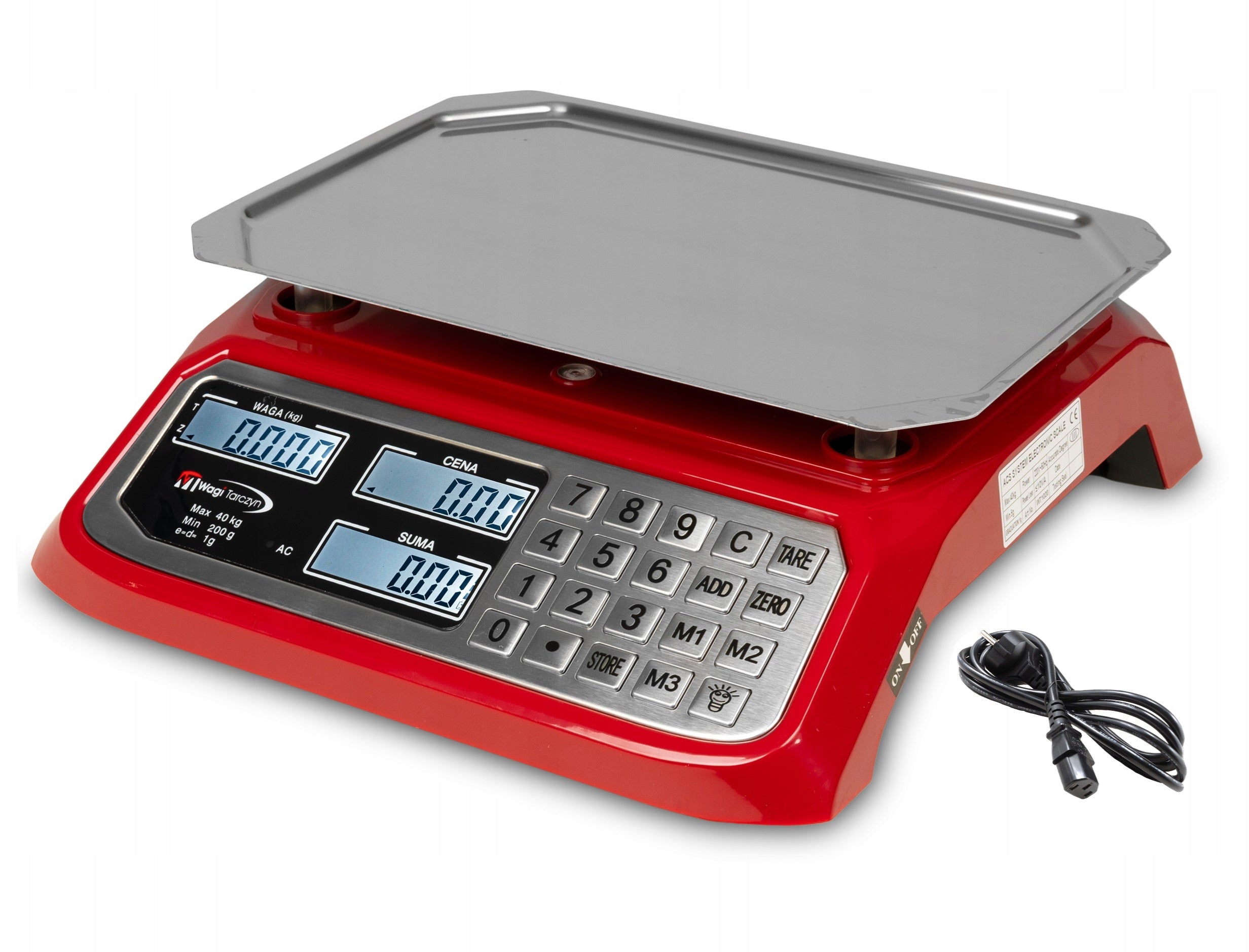 SHOP SCALE 40KG/1g ELECTRONIC KITCHEN CATERING STORAGE