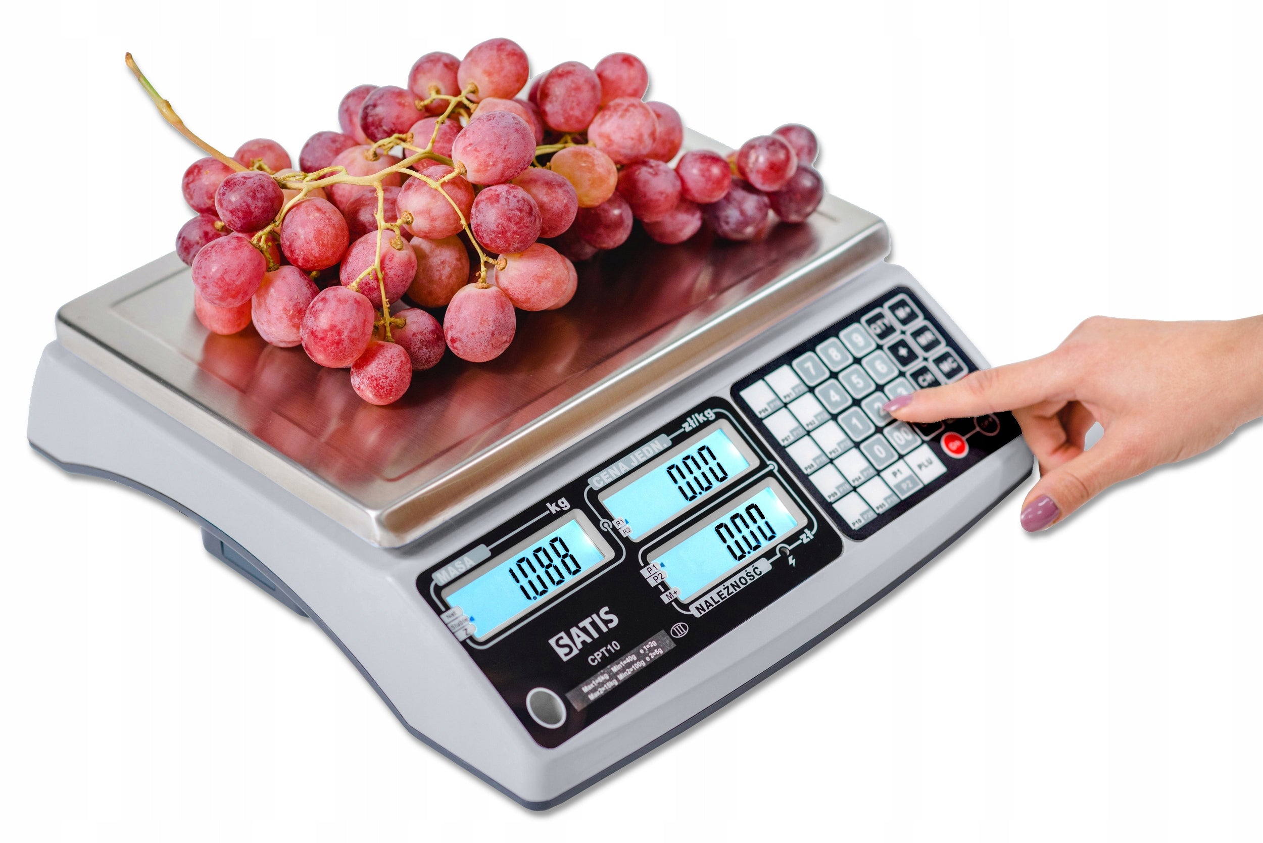 SHOP SCALE WITH LEGALIZATION UP TO 30KG COUNTING THE PRICE OF ELECTRONIC RS Power supply battery and mains