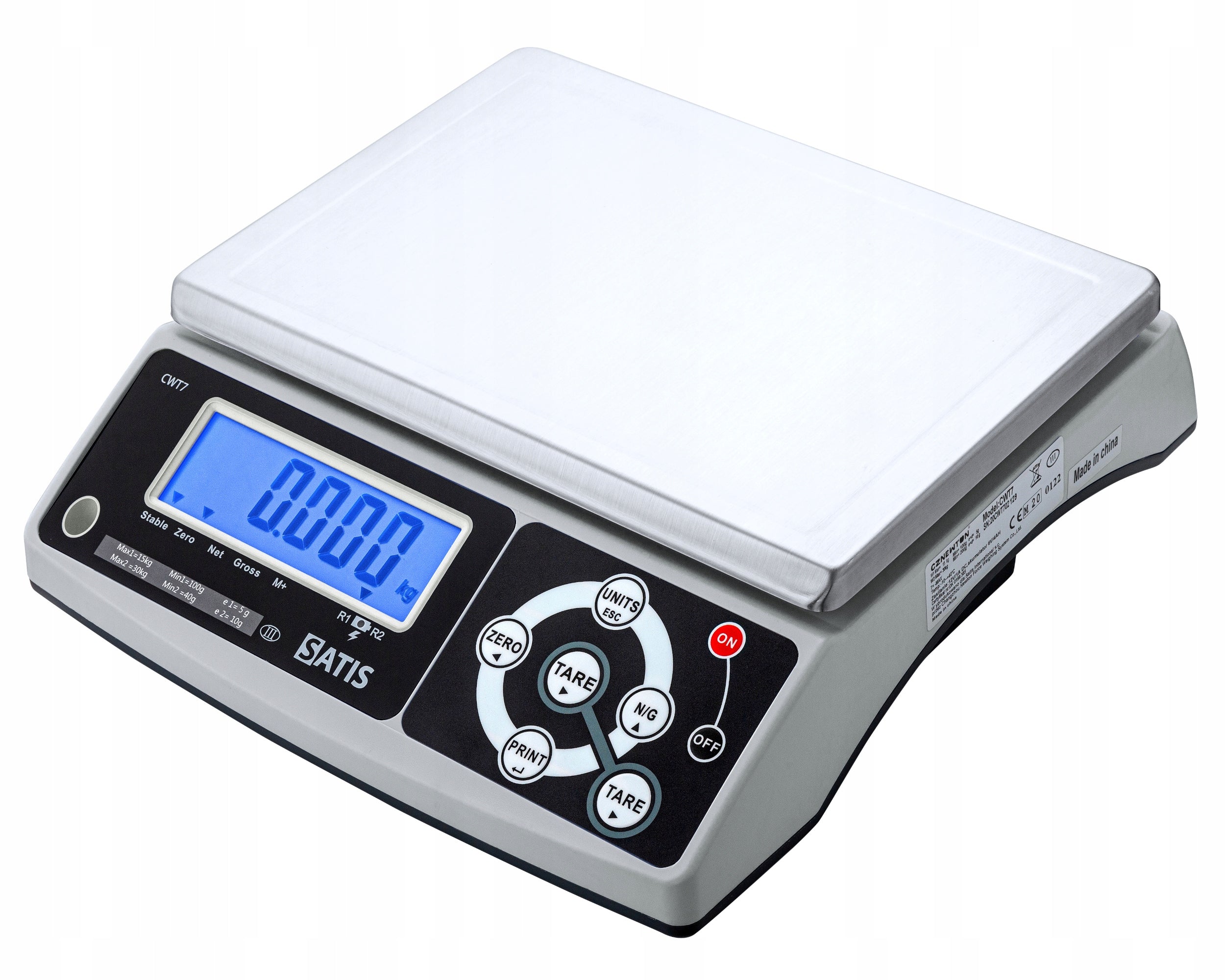SHOP SCALE WITH LEGALIZATION UP TO 3KG ELECTRONIC ACCURATE TO THE LCD STORE Brand SATIS