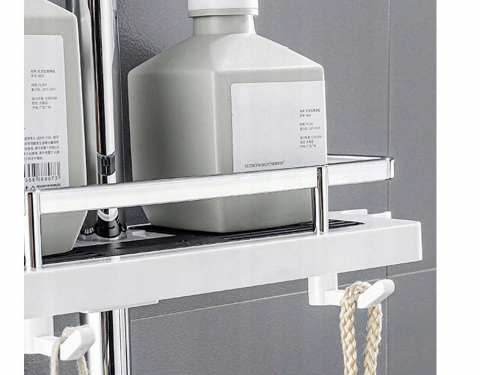 SHOWER BATHROOM SHELF FOR SHOWER ROD SUSPENDED Manufacturer code PÓŁKA ŁAZIENKOWA NA DRĄŻEK BEZ WIERCENIA