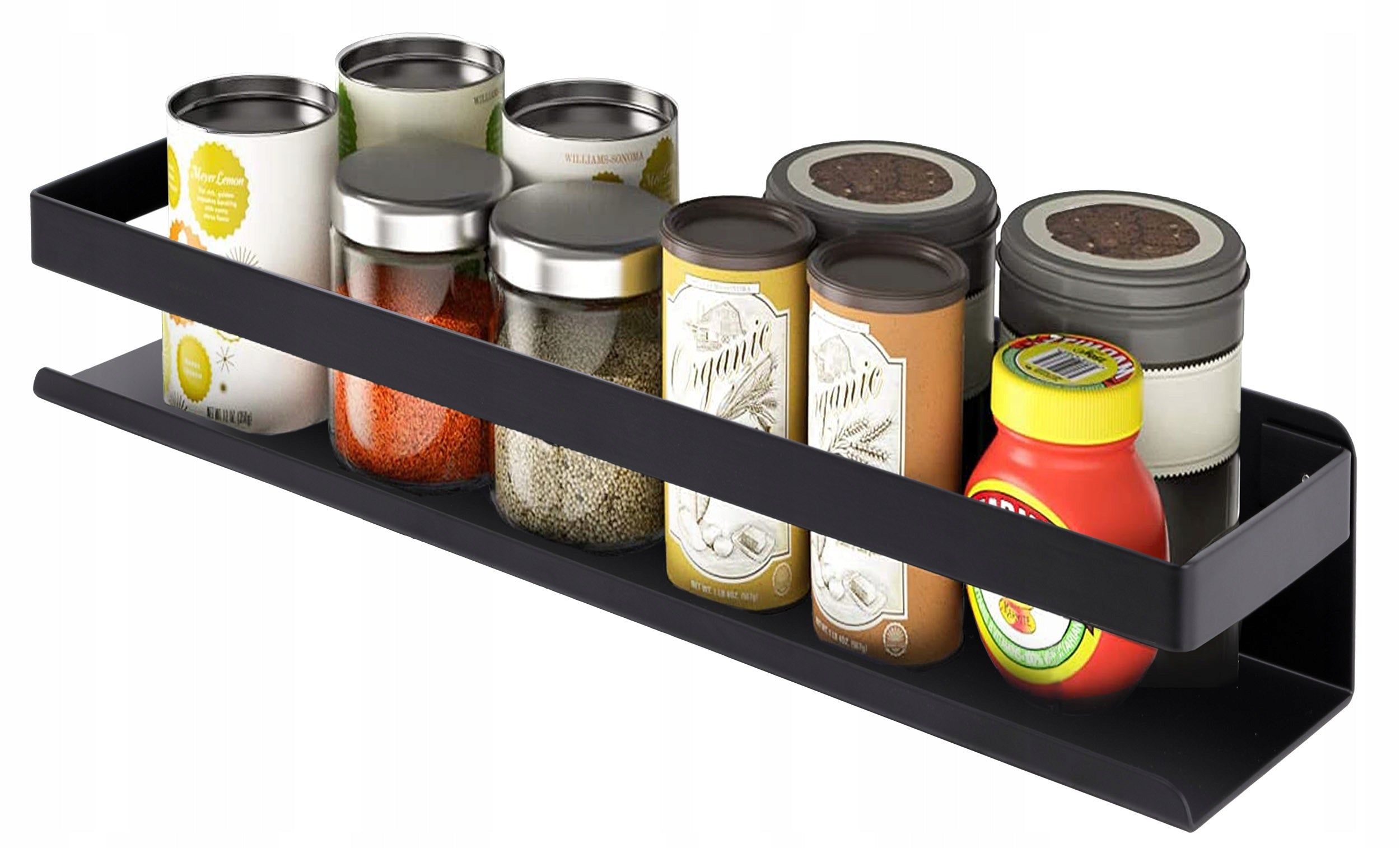 SHOWER HANGING SHELF FOR BATHROOM KITCHEN FOR SPICES COSMETICS BLACK