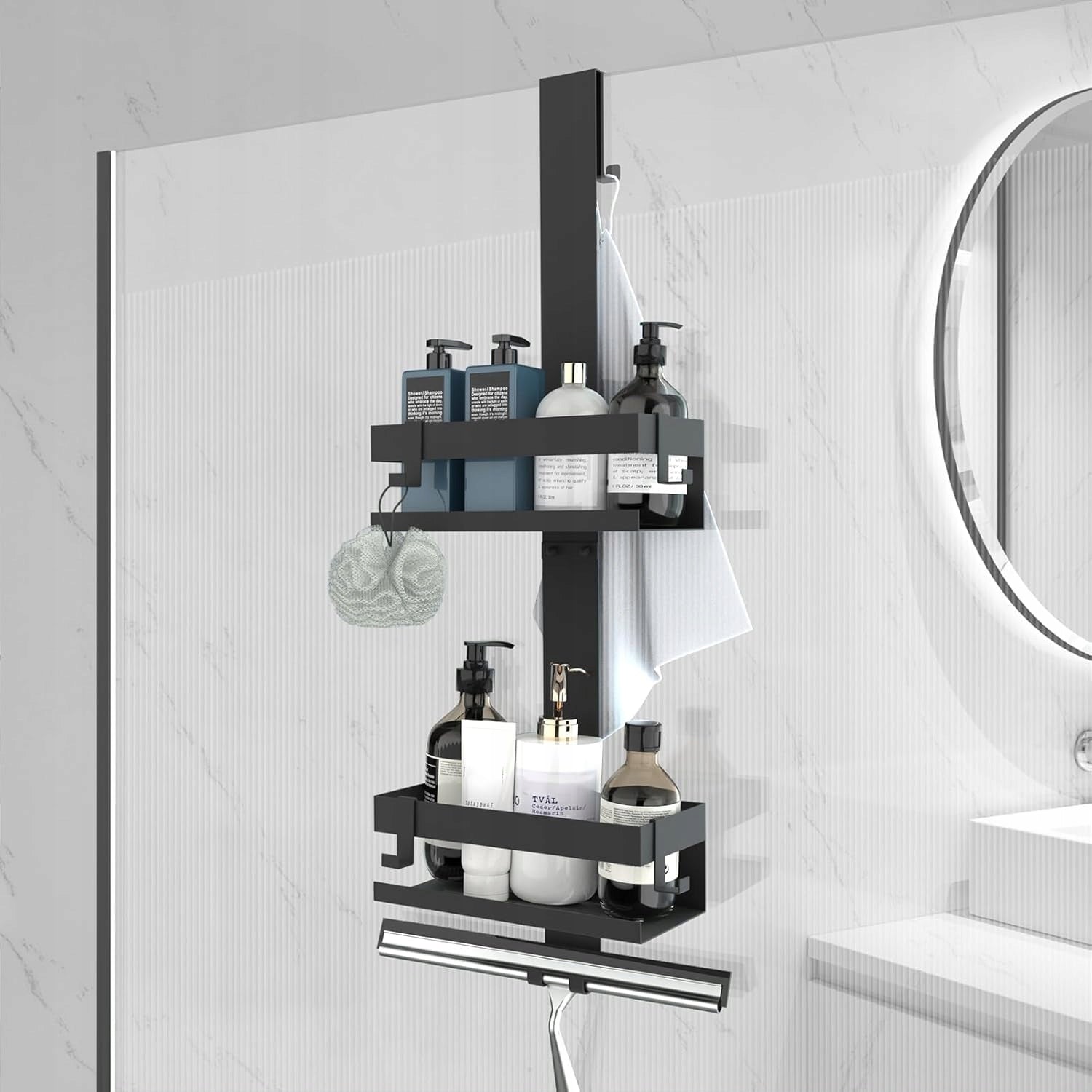 SHOWER HANGING SHELF FOR BATHROOM STAINLESS MODERN BLACK Manufacturer code 6HG2971BK00