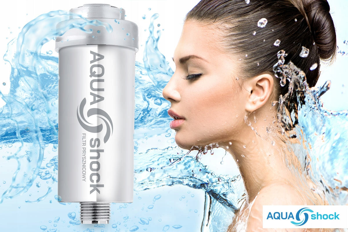 SHOWER WATER FILTER AQUA shock CHROME Silver Model FA