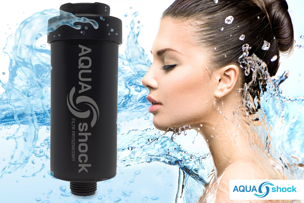 SHOWER WATER FILTER KDF AQUA shock BLACK Kind on-tap