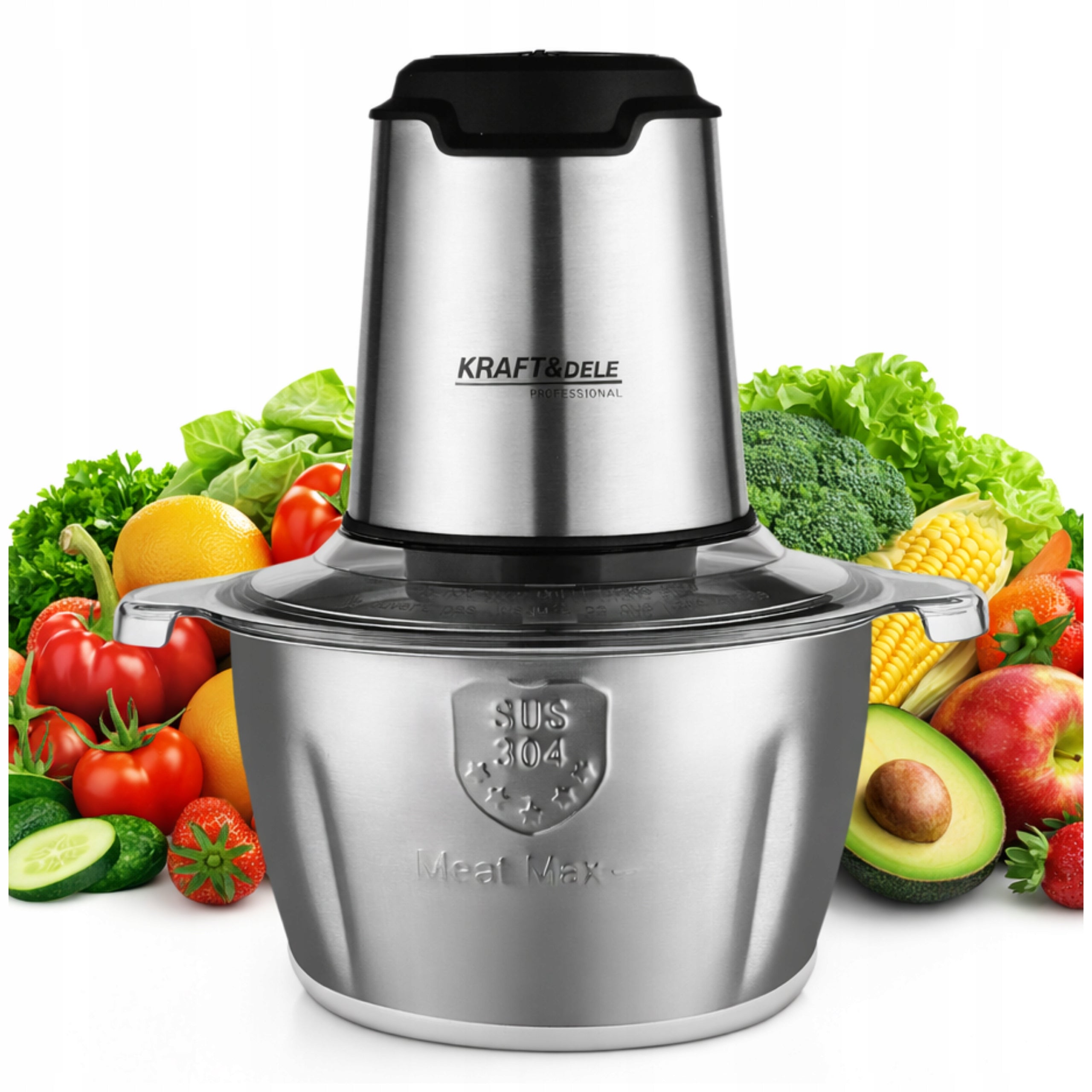 SHREDDER ELECTRIC SHREDDER FOR FRUIT MEAT VEGETABLES 2L STEEL BOWL