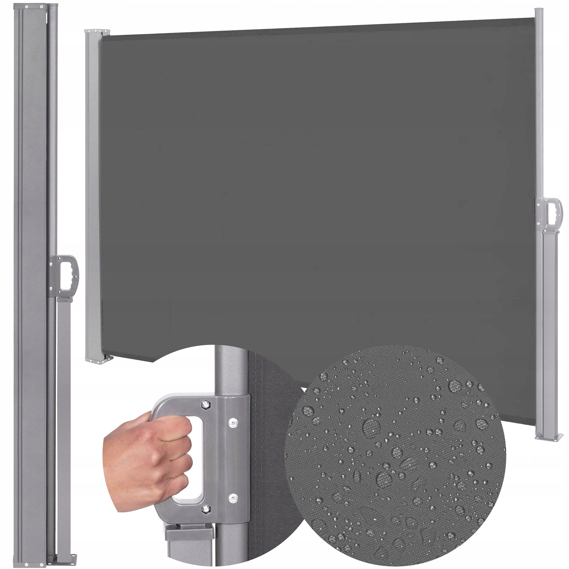 SIDE AWNING ROLLER BLIND FOR TERRACE COVER TERRACE SCREEN 300x200 cm RETRACTABLE