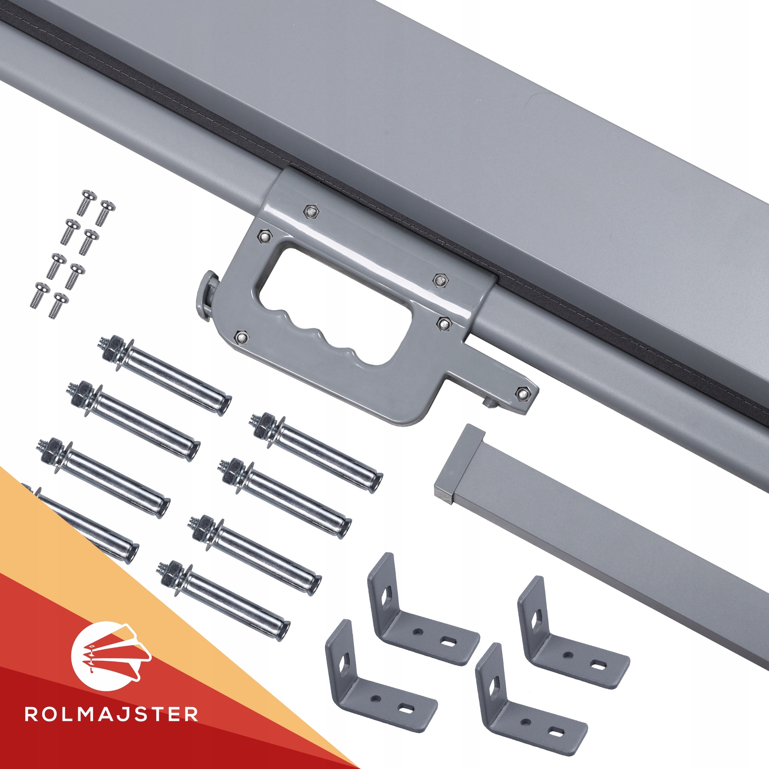 SIDE AWNING SCREEN COVER RETRACTABLE TERRACE BLIND 350x180 Light Grey EAN (GTIN) 5907311207737
