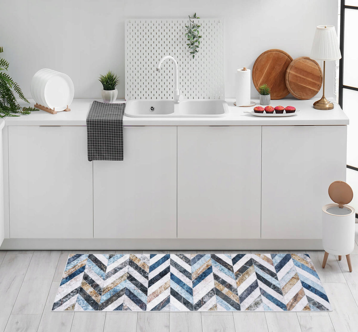 SIDEWALK FOR KITCHEN NON-SLIP CARPET SOFT KITCHEN RUG 40X120 Manufacturer code dywan kuchenny do prania geometryczny