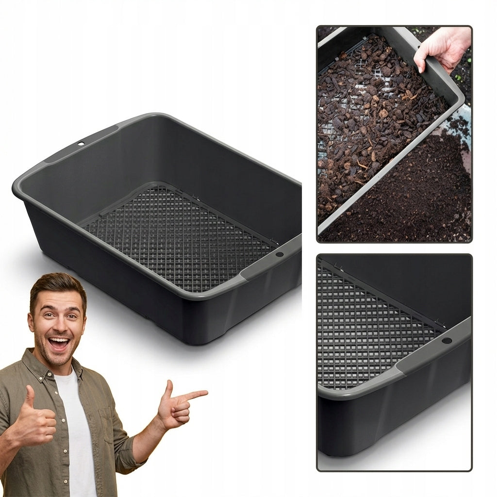 SIEVE GARDEN STRAINER ADJUSTABLE MARTOM HANDLES ANTI-SEND NEW 39X29CM
