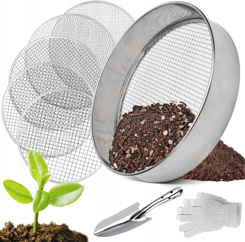 SIEVE GARDEN STRAINER FOR SIFTING SOIL COMPOST STONES HAND STEEL +SITO