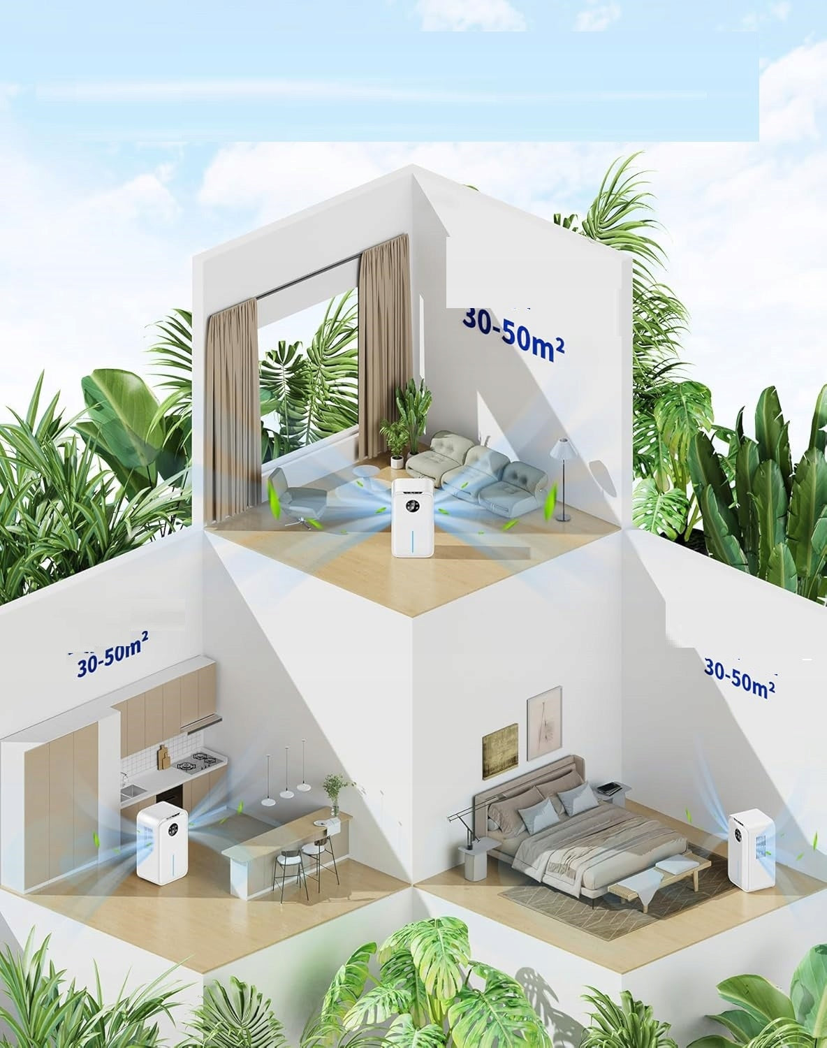 SILENT ELECTRIC DEHUMIDIFIER 2200ML TIMER 8H-12H-24H DRAIN HOSE EAN (GTIN) 794168137226