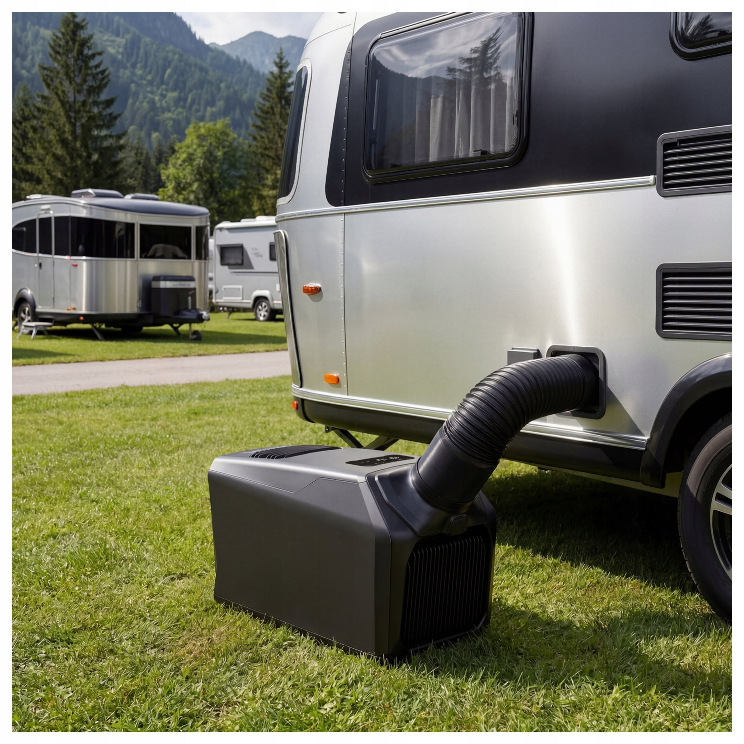 SILENT PORTABLE AIR CONDITIONER WELLTEC ACE2 PRO 2,1kW - TWO-PIPE FOR MOTORHOME Cooling power 2100 W