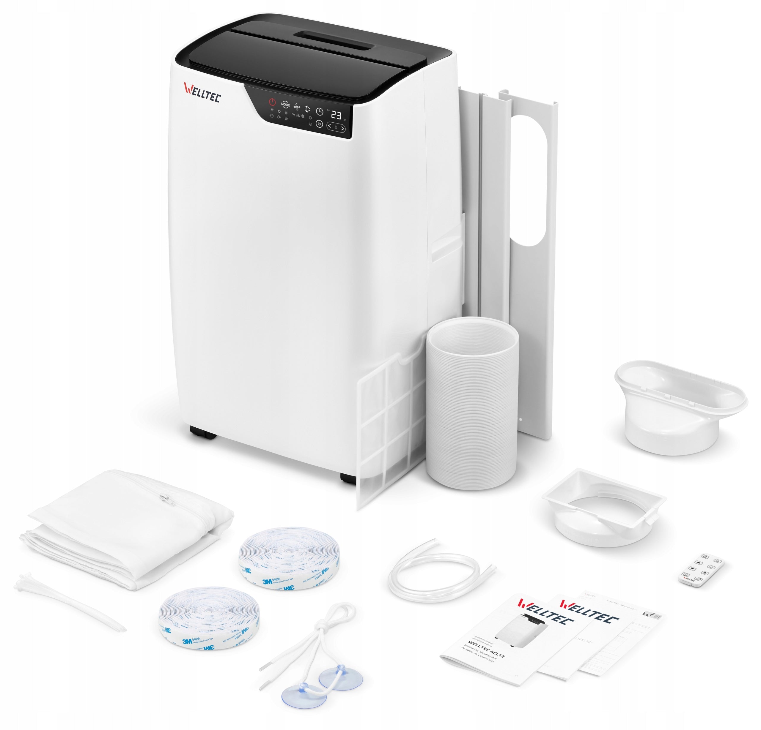SILENT PORTABLE AIR CONDITIONER WELLTEC ACL12 - 3in1 WiFi 3,5kW 60m² +SEAL