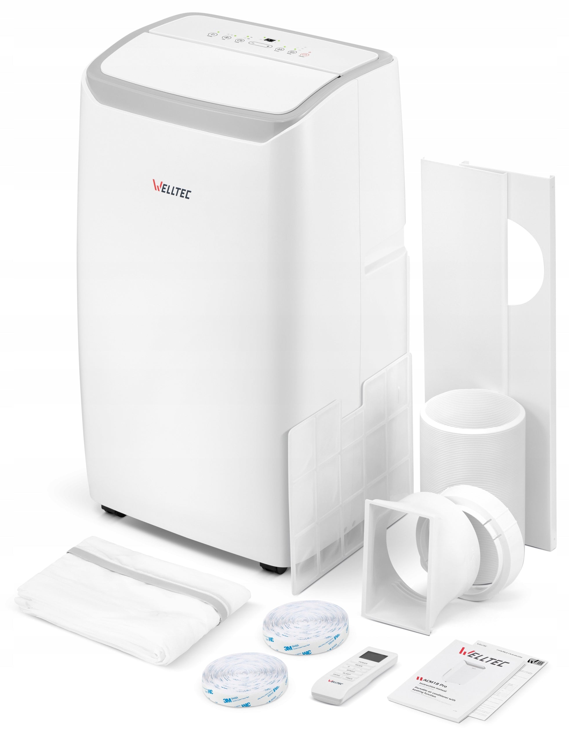 SILENT PORTABLE AIR CONDITIONER WELLTEC ACM18 - 4in1 WiFi 5,3kW to 110m²