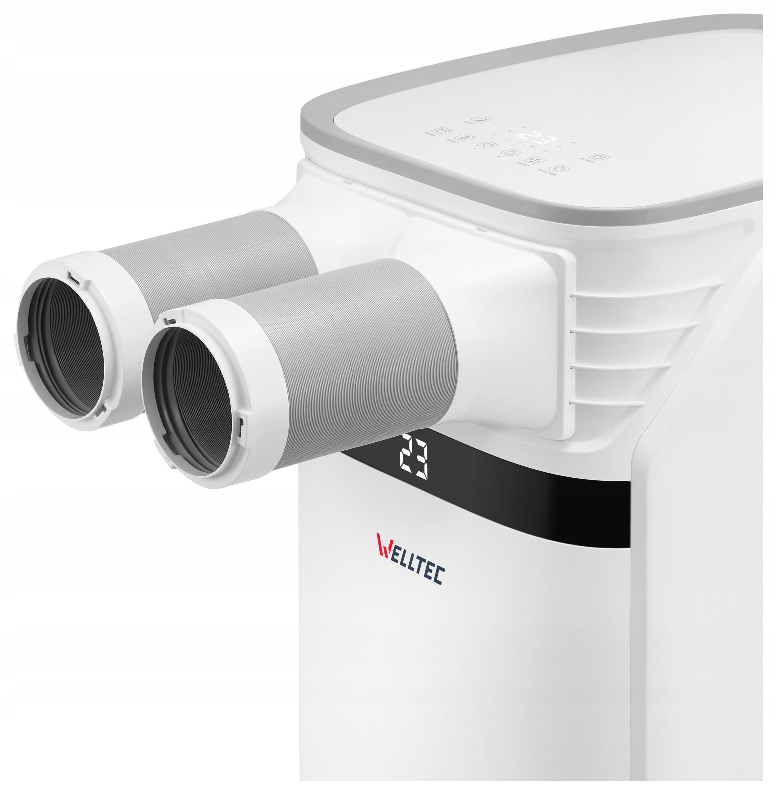 SILENT PORTABLE AIR CONDITIONER WELLTEC ACW22 ULTRA WiFi 6,5kW 130m² WITH PLENUM Energy class - cooling A