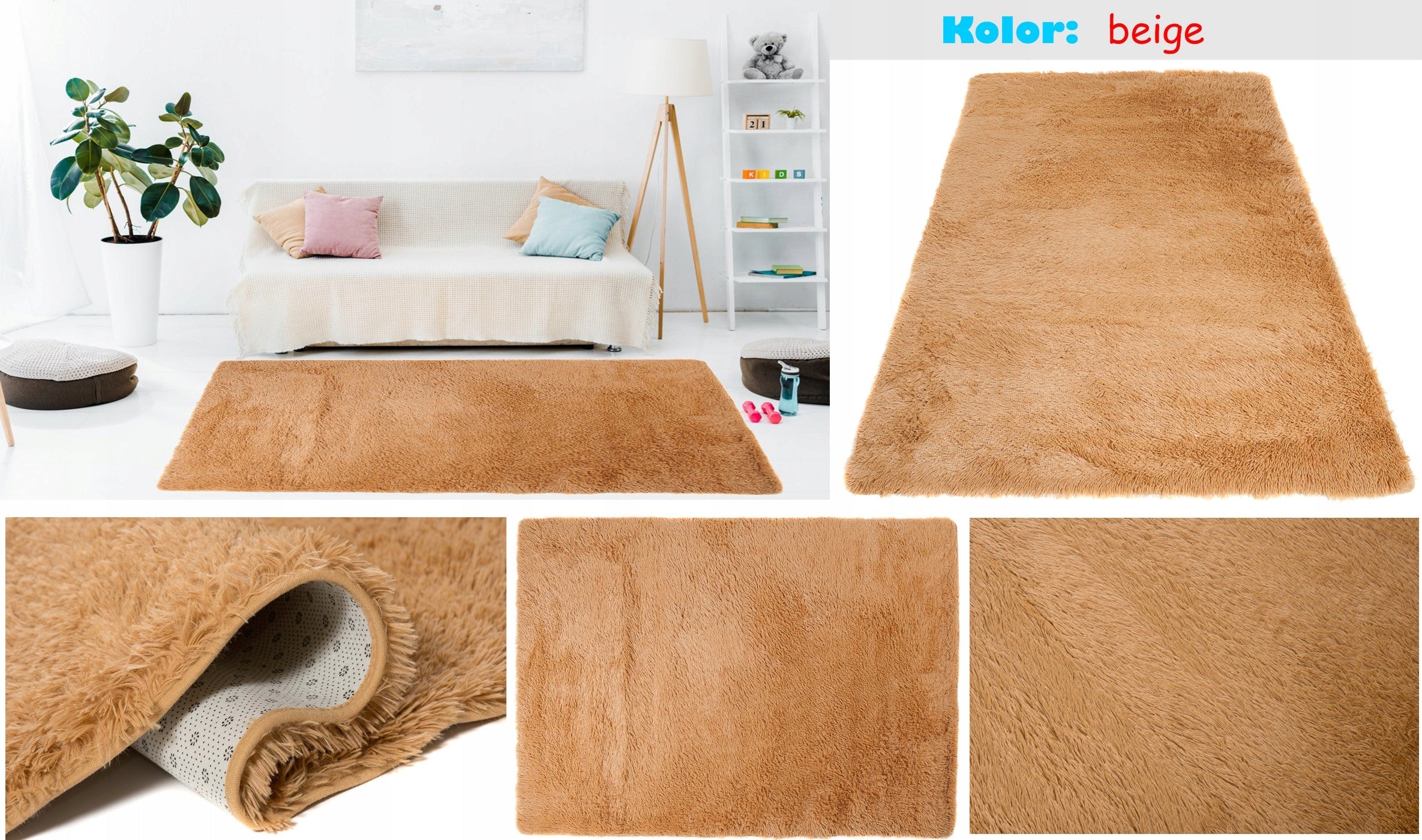 SILK CARPET 80x150 Shaggy Plush Soft Hairy Manufacturer code Silk