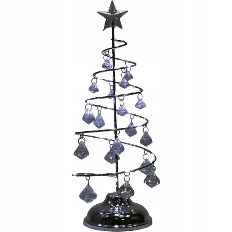 SILVER CHRISTMAS TREE CRYSTAL LED LAMP DECORATION CHRISTMAS DECORATION Manufacturer code ZBY007