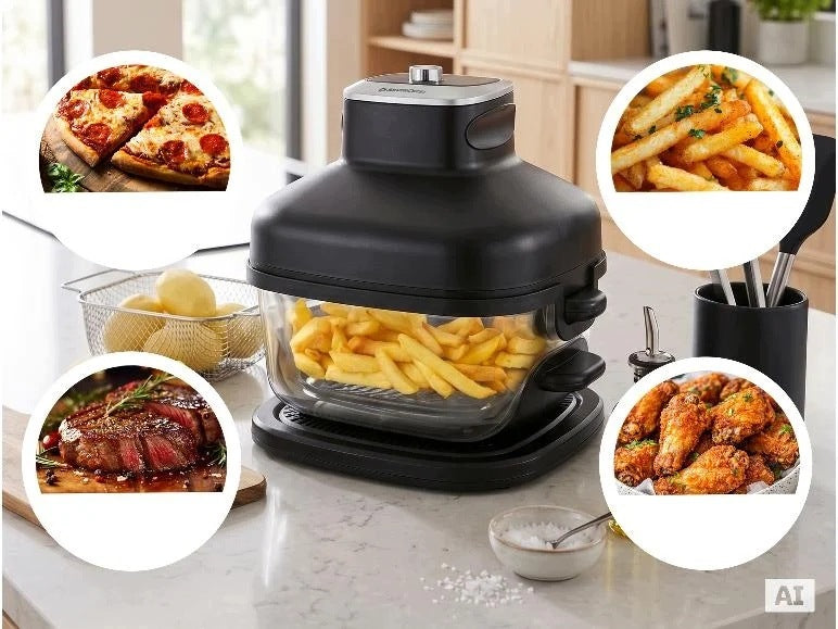 SILVERCREST Fryer with glass container 1500 W 2L/4L Packaging status original