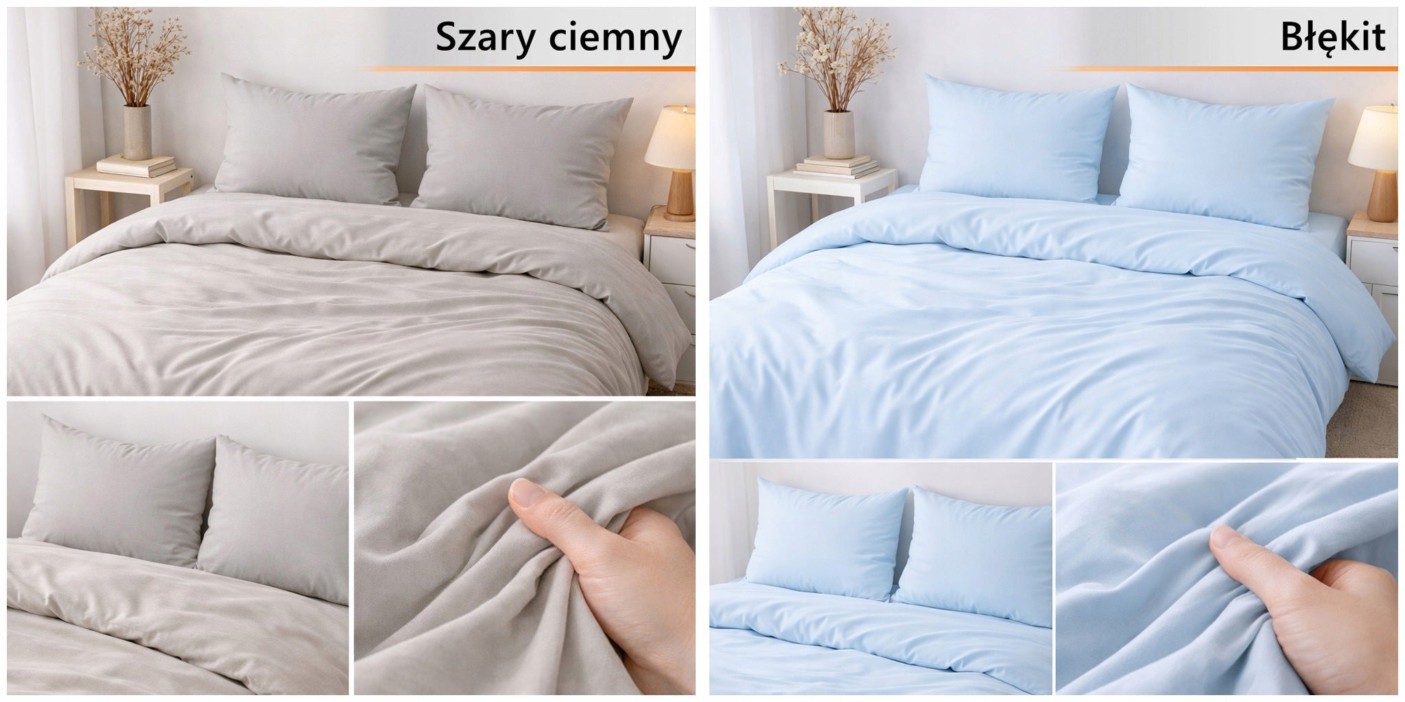 SINGLE COLOR BEDDING 160x200 + 2x 70x80 CASTLE Mix Colors Packaging status original