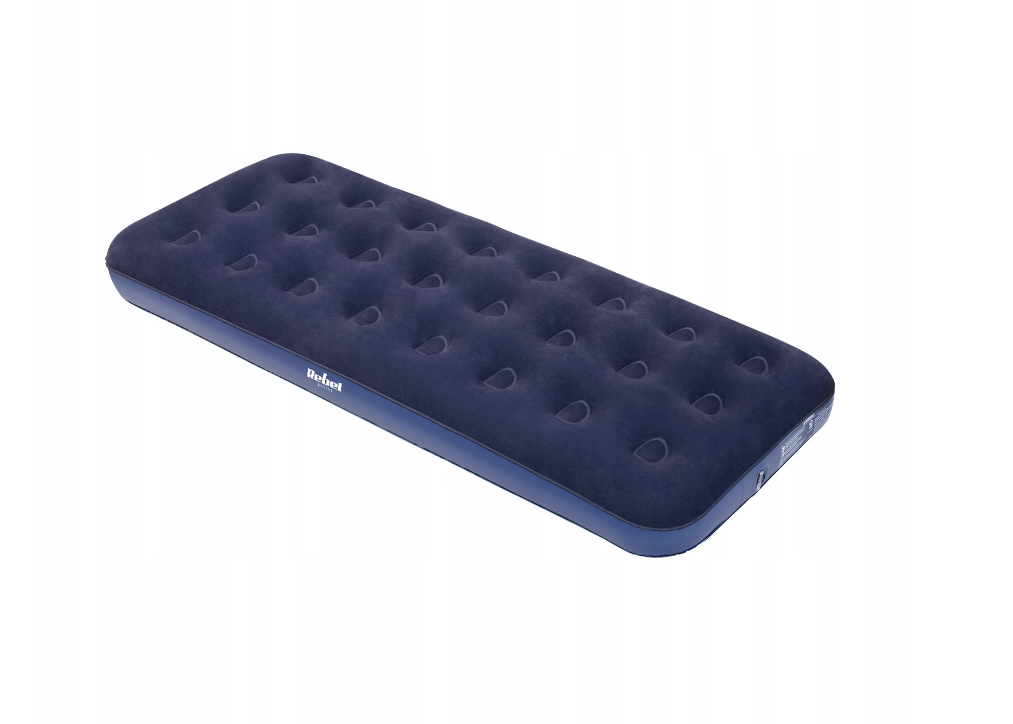 SINGLE INFLATABLE MATTRESS FOR SLEEPING + PUMP REBEL 186 x 76 x 22 cm Color blue