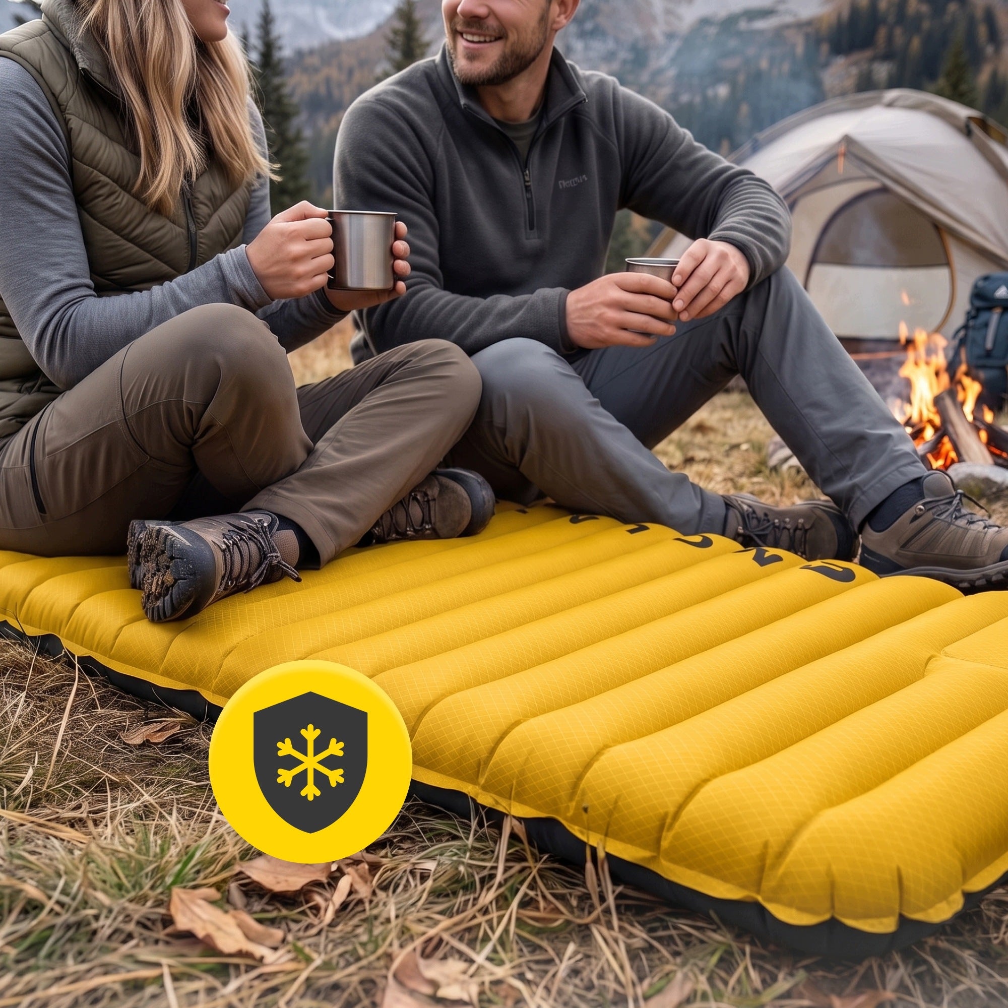 SINGLE MATTRESS for sleeping tourist mat with pump Mountain Goat Packaging status original
