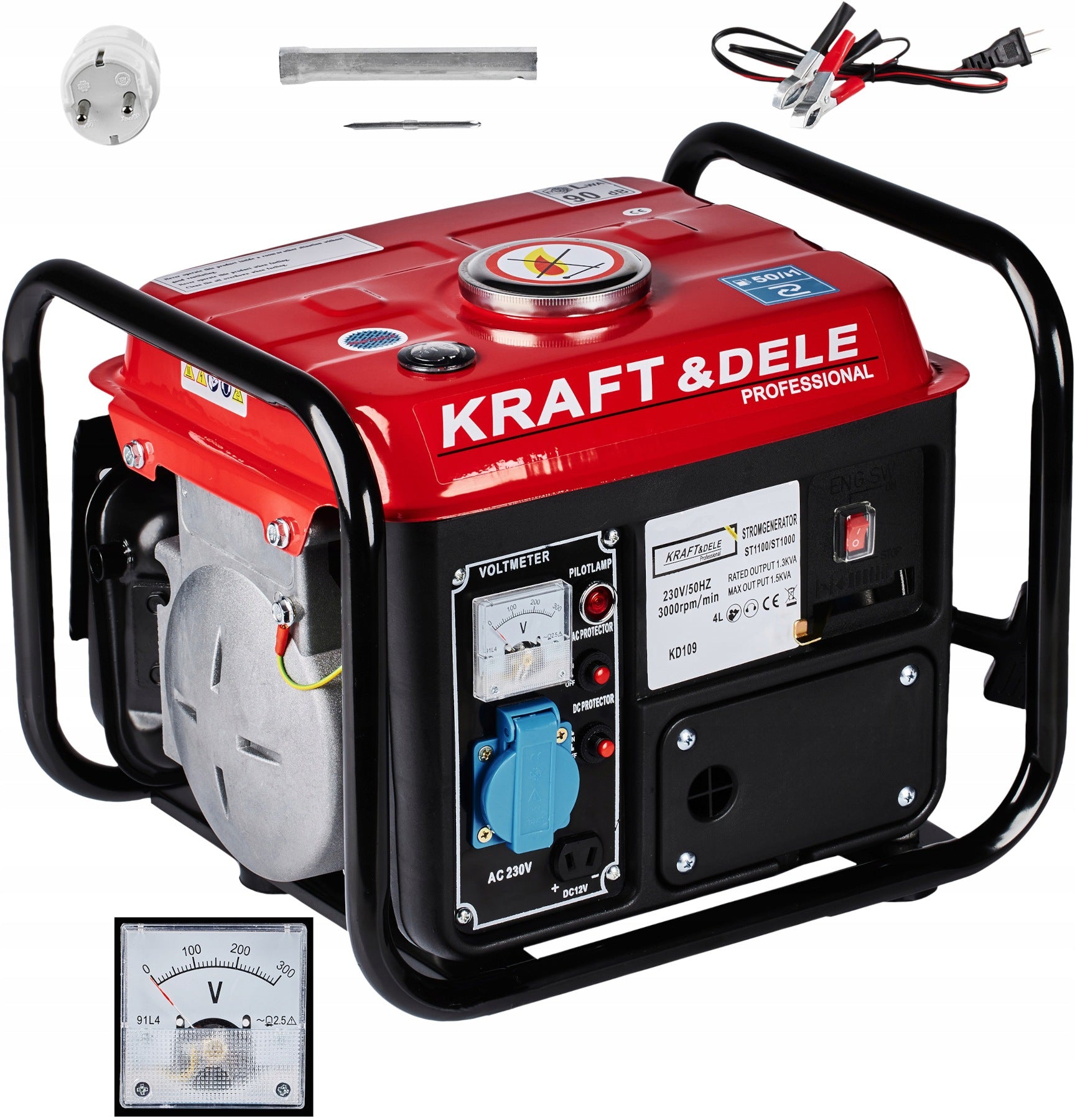 SINGLE PHASE GENERATOR SET PORTABLE 1200W KD109 Brand Kraft&Dele