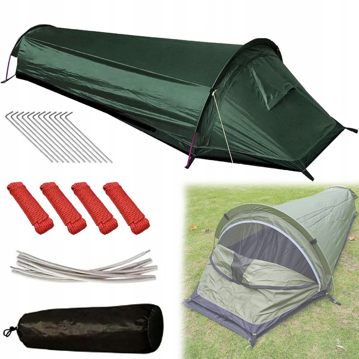 SINGLE TENT 1 PERSON OUTDOOR TREKKING tentS SLEEPING BAG