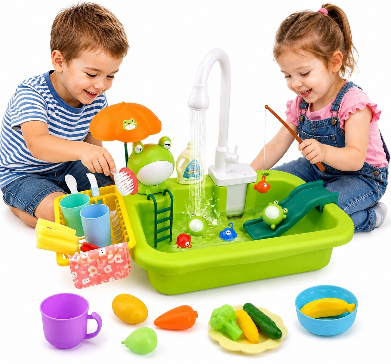 SINK FOR CHILDREN TO WASH DISHES SINK TOY RELEASE WATER 28el.