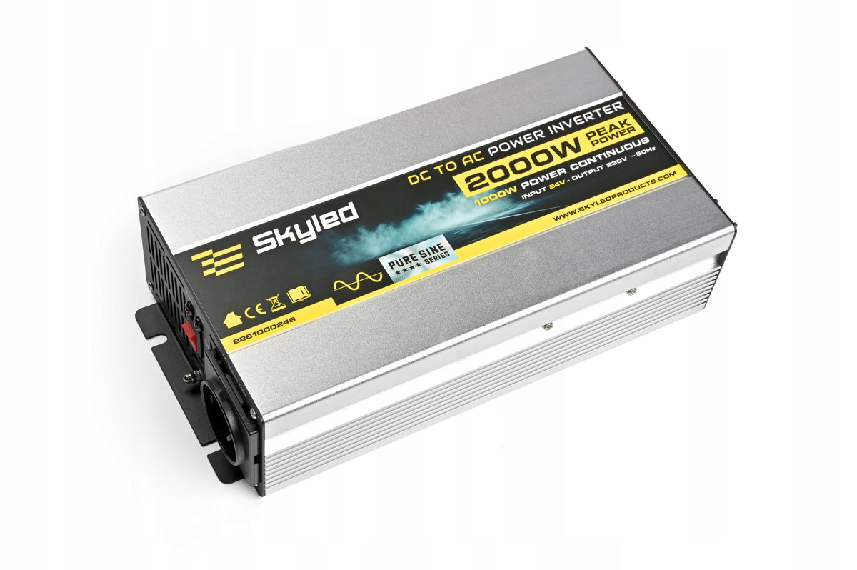 SKYLED 1000W CONVERTER (2000W INSTANTANEOUS POWER) FULL SINE 24V 230V USB-C Packaging status original