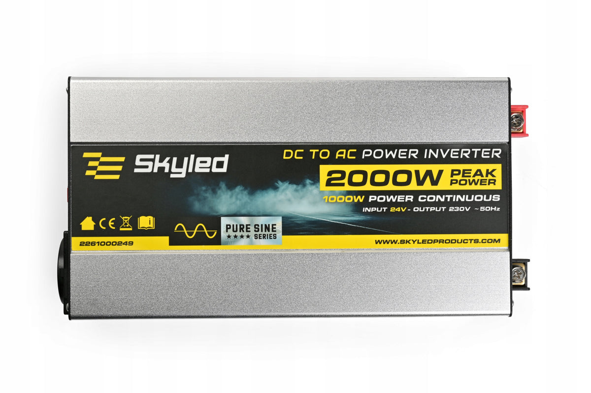SKYLED 1000W CONVERTER (2000W INSTANTANEOUS POWER) FULL SINE 24V 230V USB-C