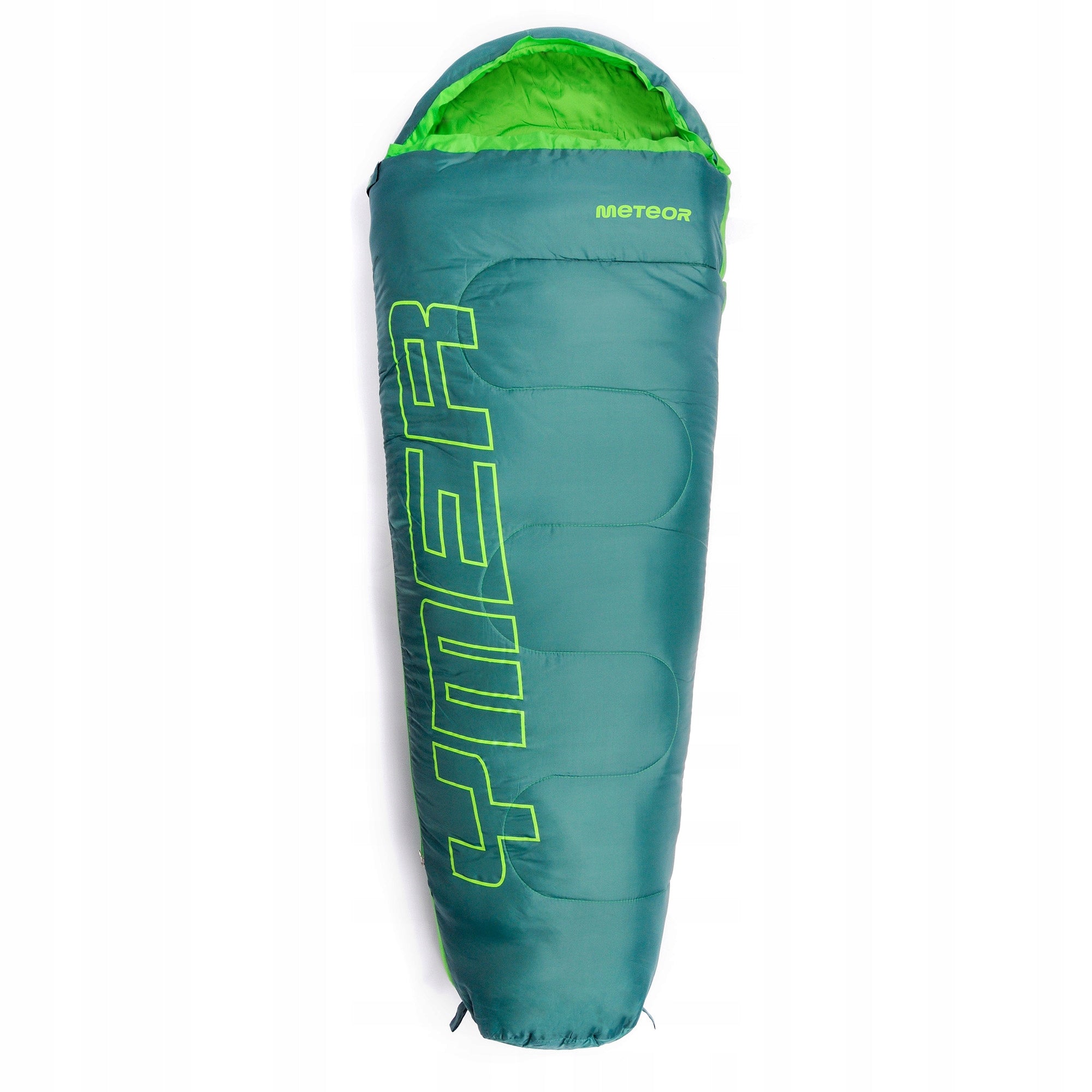 SLEEPING BAG FOR CHILDREN WITH COVER METEOR mummy YMER (130+30)x60/40 compact Color green