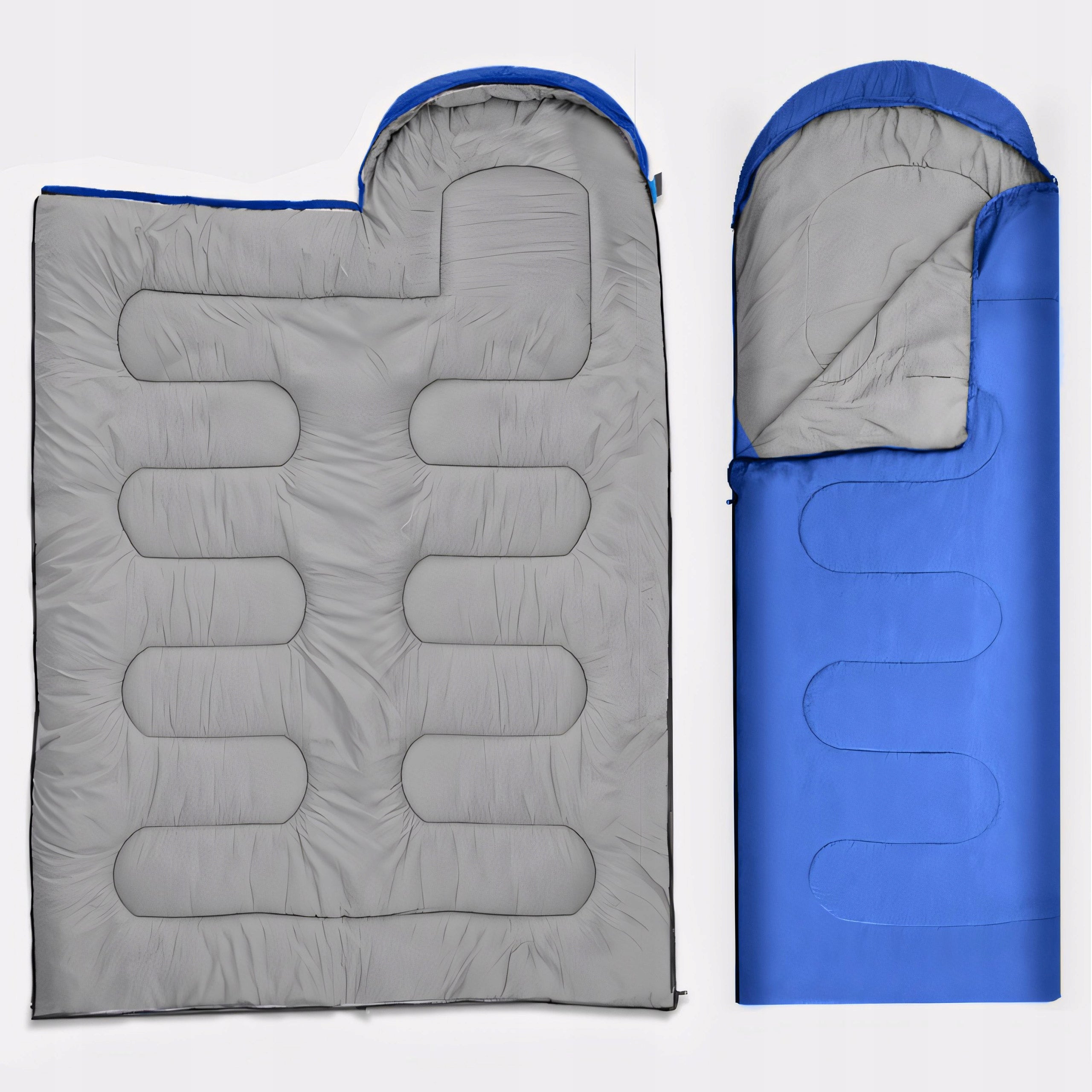 SLEEPING BAG MUMMY TOURIST LIGHT WARM DUVET COVER BLUE 210X75CM Packaging status original
